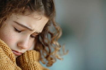 Portrait of Teenager in Distress â€“ Concept of Mental Health, Teen Depression, Sadness, and Emotional Turmoil