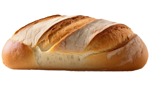 Baked Bread Loaf, Isolated Transparent png, Fresh Food