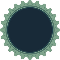 Cartoon bottle crown cap or crown cork design. Clipart illustration 