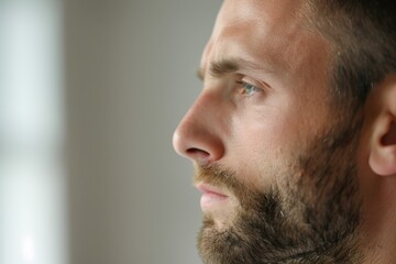 Obraz premium Portrait of a Despondent Man Struggling with Depression and Mental Health Issues