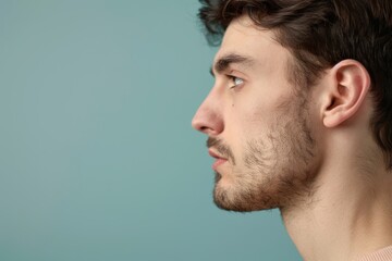 Obraz premium Portrait of a Despondent Man Reflecting Mental Health Struggles