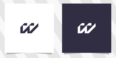 letter w logo design vector