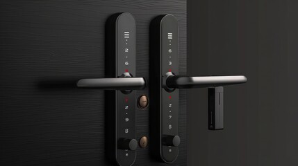 A next-gen smart door lock with advanced security features and sleek, modern design.