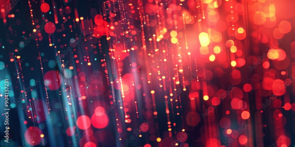 Poster a captivating blend of abstract light bokeh with vibrant colors and dynamic patterns. perfect for cr