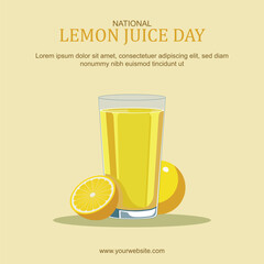 National Lemon Juice Day background.