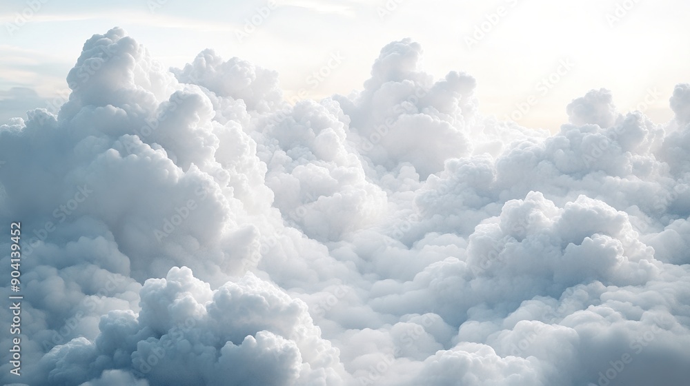 Poster white texture with soft, fluffy clouds and subtle gradients