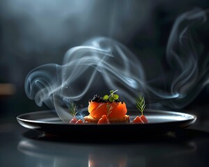 salmon ahumado, fotografia de comida, gourmet, alta cocina, gastronomia, 