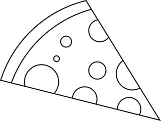 Pizza Slice Line Icon