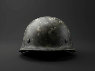 Obraz premium A helmet with a camouflage pattern on it