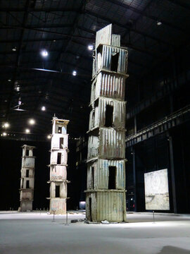 Exhibition &ldquo;I Sette Palazzi Celesti&rdquo; (2014-2015) by Anselm Kiefer at Hangar Bicocca in Milan, ITALY, 2018