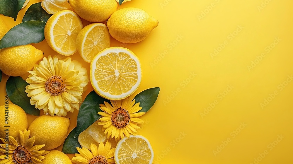Poster yellow gradient background transitioning from sunflower to lemon