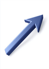 blue arrow isolated on white