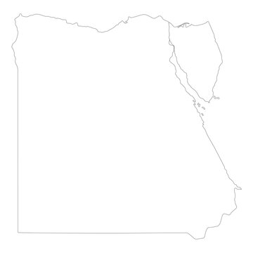 recommend clip art: Egypt map. Map of Egypt in white color