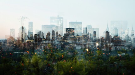 Obraz premium Conservation projects fostering metropolitan development through innovative methods focus on realistic manipulation urban backdrop