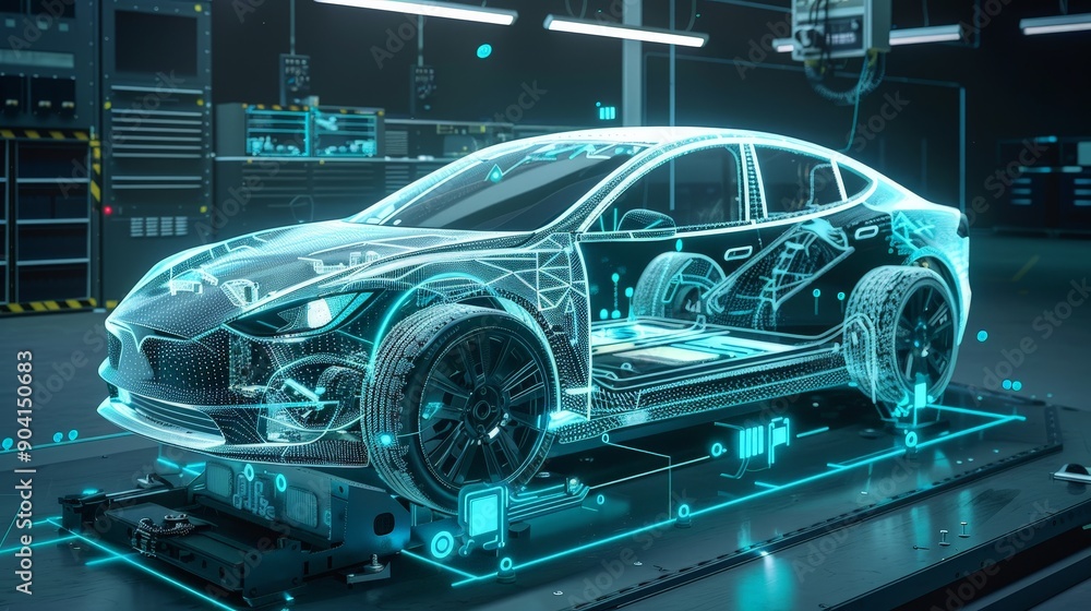 Poster advanced car repair tools of tomorrow feature integrated robotics and ai, enabling automated repairs