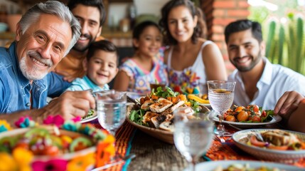 Authentic Mexican Family Celebrates Cinco de Mayo with Festive Meal and Laughter