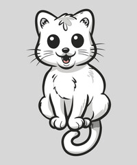 Cute Cat Cartoon Character illustration