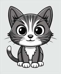 Cute Cat Cartoon Character illustration