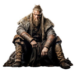 Fototapeta premium PNG Viking fat portrait adult photo.