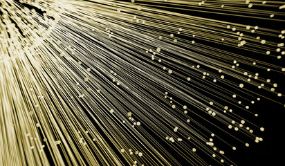 Fototapeta premium Abstract background Glowing lines and circles 3D illustration