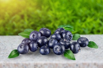 Tasty fresh sweet blueberry berries