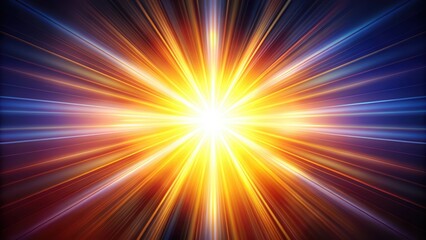 Obraz premium Bright Yellow and Blue Starburst Abstract Background