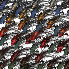 Abstract Interiors Decorative 3d Grunge texture Wallpaper design background