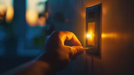 Hand Lighting a Match in Front of a Switch