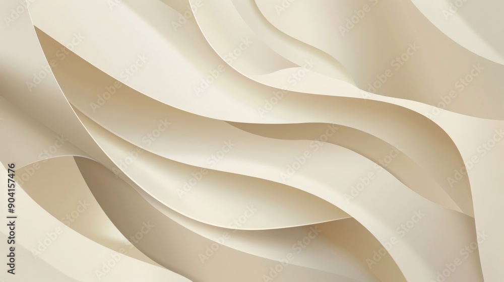 Poster abstract beige background with smooth wavy lines and shapes. elegant minimalist design