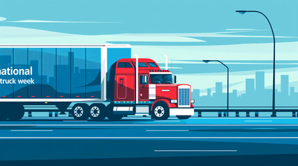 Celebrating National Truck Driver Week - Honoring Essential Transport Professionals with Graphic Design