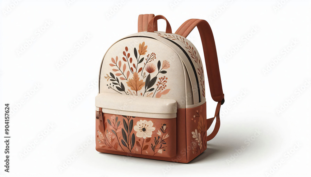 Wall mural backpack isolated on a background for text