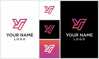 vector logo initial letter VS