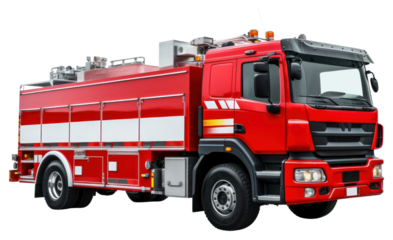 PNG Fire fighter truck vehicle white background transportation.
