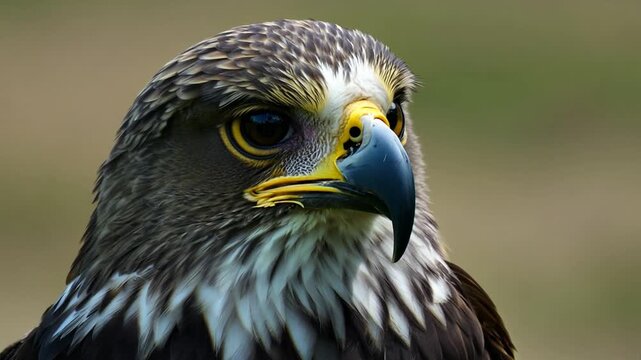 Eyes of eagle in natural. Ai Footage.
