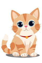 clipart of cute kitten illustration isolated