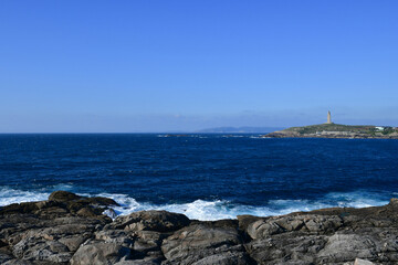 The Atlantic Ocean seen from La Coruna, a Spanish city in Galicia.