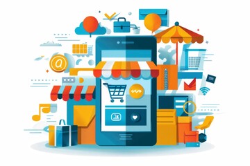 Mobile marketing concept design. Concept for website