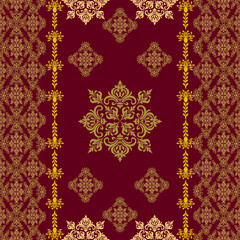 classic luxury damask shemless pattern vector illustration for elegant textile