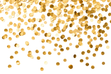 PNG Gold confetti effect, transparent background. AI generated image by rawpixel.