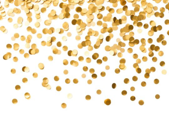 PNG Gold confetti effect, transparent background. AI generated image by rawpixel.