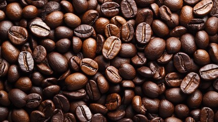 Obraz premium a pile of coffee beans that are brown