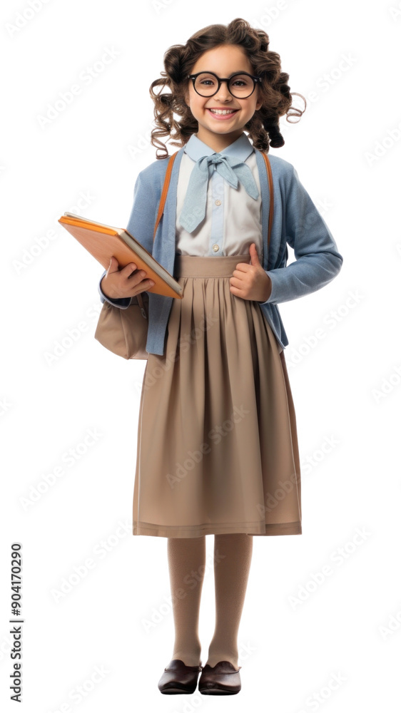 Poster png teacher costume accessories hairstyle.