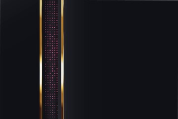 Abstract background with black, gold and pink accents.