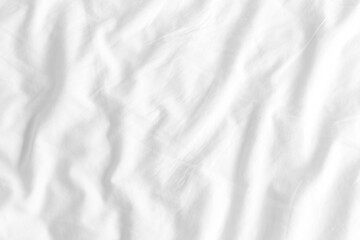 Obraz premium Close up white wrinkled fabric texture rippled surface, Soft focus for background.