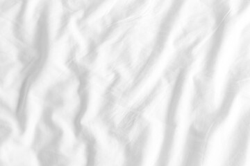 Close up white wrinkled fabric texture rippled surface, Soft focus for background.