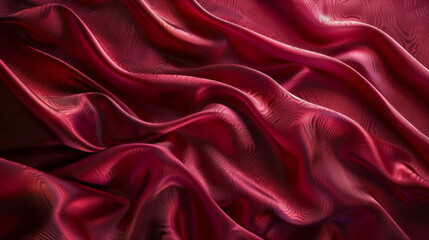 Obraz premium Create a wave background with an elegant neon effect, highlighting gentle, rolling lines. Opt for a palette of rich reds and burgundies, combined with metallic accents. Incorporate a silk-like texture