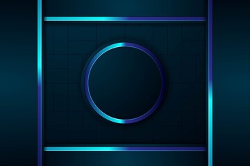 Abstract blue and dark blue background with a circle in the middle.