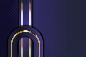 Abstract blue and gold geometric background.