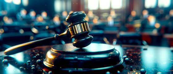 Control effect within jurisdiction, depicting the authoritative influence and its impact copy space, concept of authority, futuristic, Blend mode, Courtroom backdrop