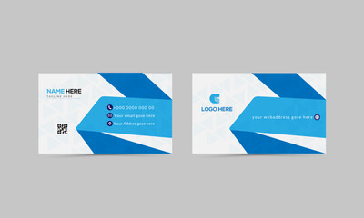  Abstract Blue Modern Business Card Design Inspiration.